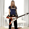 Avril with guitar