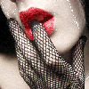 Lips and glove