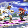Pit and Mario fight