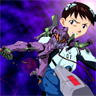 Purple EVA and Shinji