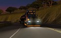 Semi-truck at night